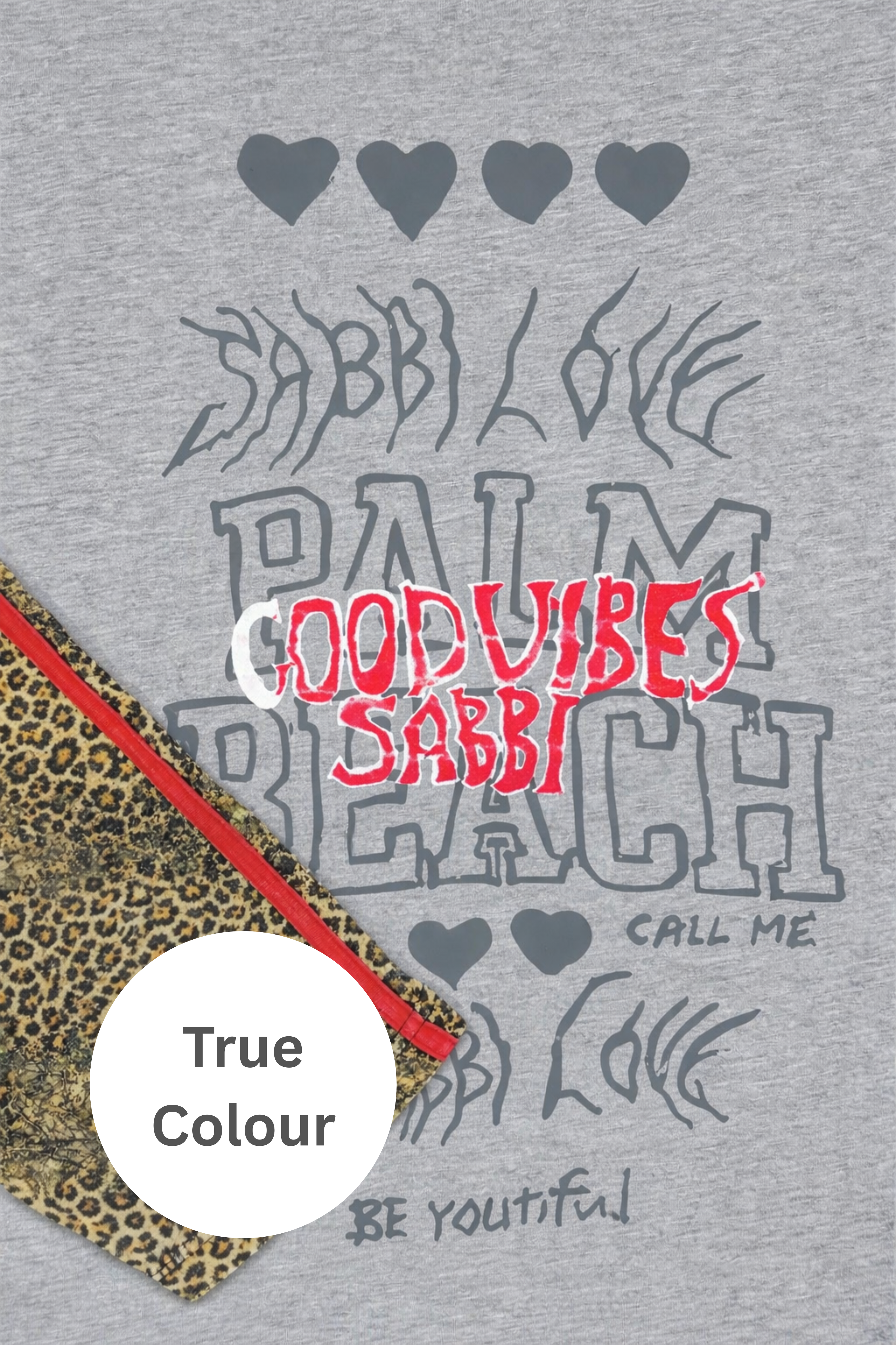 THE BE HAPPY LEOPARD LONG SLEEVE TEE